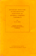 Boundary Behavior of Holomorphic Functions of Several Complex Variables. (Mn-11) - Stein, Elias M