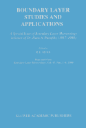 Boundary Layer Studies and Applications: A Special Issue of Boundary-Layer Meteorology in Honor of Dr. Hans A. Panofsky (1917-1988)