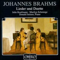 Brahms: Lieder und Duette - Donald Sulzen (piano); Julie Kaufmann (soprano); Marilyn Schmiege (mezzo-soprano)