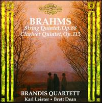 Brahms: String Quintet, Op. 88; Clarinet Quintet, Op. 115 - Brandis Quartet; Brett Dean (viola); Karl Leister (clarinet)