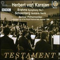Brahms: Symphony No. 1; Schoenberg: Verklrte Nacht - Berlin Philharmonic Orchestra; Herbert von Karajan (conductor)