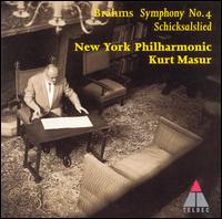 Brahms: Symphony No. 4; Schicksalied - Westminster Symphony Choir (choir, chorus); New York Philharmonic; Kurt Masur (conductor)