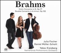 Brahms: Violin Concerto in D, Op. 77; Double Concerto in A minor, Op. 102 - Daniel Mller-Schott (cello); Joseph Joachim (candenza); Julia Fischer (violin); Netherlands Philharmonic Orchestra;...