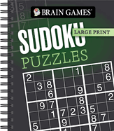 Brain Games - Large Print: Sudoku Puzzles (Dark Gray)