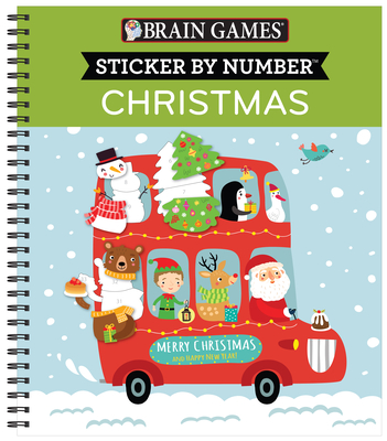 Brain Games - Sticker by Number: Christmas (Bus Cover) - Publications International Ltd, and Brain Games, and New Seasons