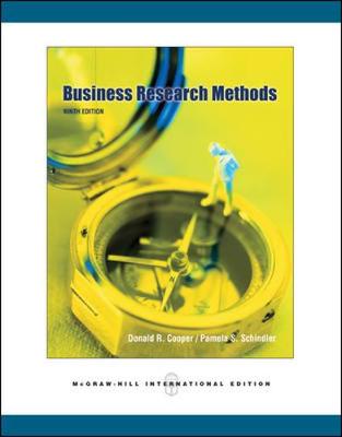 Business Research Methods 9/e with CD - Cooper, Donald, and Schindler, Pamela