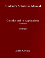 Calculus and Applied Calculus Student Solutions Manual - Bittinger, Marvin, MD