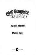 Camp Sunnyside Friends #01: No Boys Allowed - Kaye, Marilyn