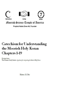 Catechism for Understanding the Moorish Holy Koran Chapters 1 - 19