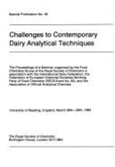 Challenges Contempory Dairy Analt Techqs Sp#49 - Royal Society of Chemistry (Editor)