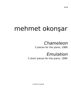 Chameleon & Emulation: Pieces for the Piano by Mehmet Okonsar