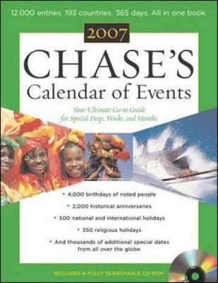 Chase's Calendar of Events 2007 w/CD ROM - Editors Of Chase'S