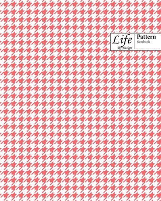 Checkered II Pattern Composition Notebook Wide Large 100 Sheet Pink Cover - Design