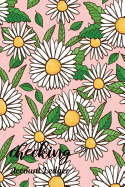 Checking Account Ledger: Checking Account Register,6 Column Personal Record Tracker Log Book, Hand Drawn Daisies Background