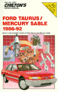 Chilton's Repair Manual: Ford Taurus Mercury Sable 1986-92 - Chilton Automotive Books, and The Nichols/Chilton