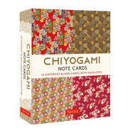 Chiyogami Japanese, 16 Note Cards: 16 Different Blank Cards with 17 Patterned Envelopes