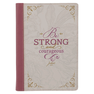 Christian Art Gifts Classic Journal Be Strong and Courageous Joshua 1:9 Bible Verse Inspirational Scripture Notebook for Women, Ribbon Marker, Debossed Plum Faux Leather Flexcover, 336 Ruled Pages