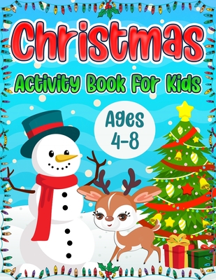 Christmas Activity Book for Kids Ages 4-8: A Fun Holiday Coloring Pages, Word Search Puzzles, Mazes and Sudoku Christmas Activities Book for Boys and Girls - Press, Puzzlesline