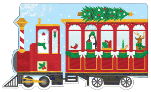Christmas Train Shaped Cover Sticky Notes