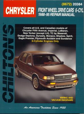 Chrysler Front-Wheel Drive Cars, 6 Cylinder, 1988-95 - Chilton Automotive Books, and The Nichols/Chilton, and Chilton