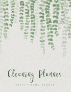 Cleaning Planner: Household Planner Family Chores Keeping Home Organize Record Logbook Monthly Cleaning Weekly Home Chores Hanging Plant Design