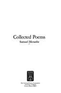 Collected Poems - Menashe, Samuel, and Samuel, Menashe