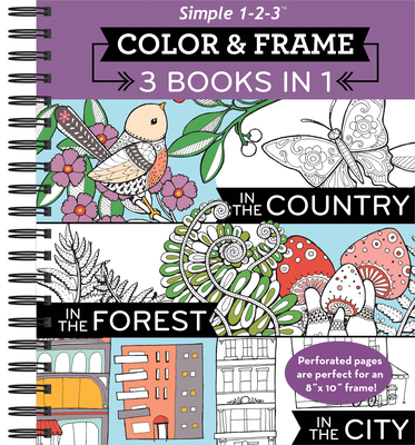 Color & Frame - 3 Books in 1 - Country, Forest, City (Adult Coloring Book) - New Seasons, and Publications International Ltd