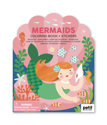 Coloring Book with Stickers Mermaids - Petit Collage