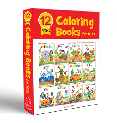 Colouring Books Boxset: Pack of 12 Copy Colour Books for Children - Wonder House Books