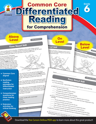 Common Core Differentiated Reading for Comprehension, Grade 6 - Carson Dellosa Education (Compiled by)