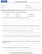 Communication and Symbolic Behavior Scales (Csbs), Normed Edition, Record Forms and Caregiver Questionnaires