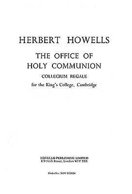 Communion Service (Collegium Regale) - Howells, Herbert (Composer)