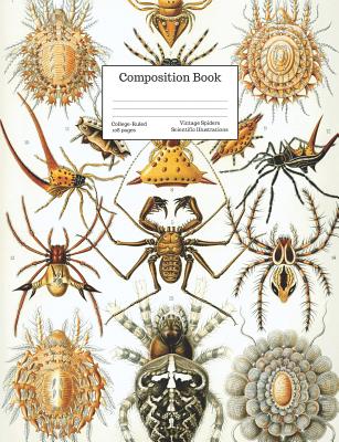 Composition Book College-Ruled Vintage Spiders Scientific Illustrations: Anthropod Science Drawings Cover - Gifted Life Co