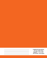 Composition Book, Orange, Wide Rule