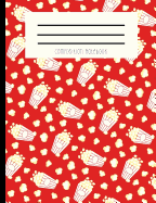Composition Notbook: Popcorn Movie Theater Popcorn Red Bucket Hipster Journal and Notebook