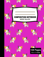 Composition Notebook: Beautiful Wide Ruled Paper Notebook Journal - Cute Cat Blank Lined Workbook for Teens Kids Students Girls for Home School College for Writing Notes. (Office & School Essentials)