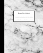 Composition Notebook: College-Ruled Blank Lined Notebook - For Girls, Teens, Kids - School Writing Notes Journal - 7.5 x 9.25 inches - 100 Pages - Grey Marble