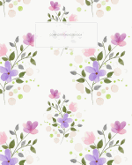 Composition Notebook: Happy Summer Flowers Pattern, Blank Lined Journal, 120 Pages, 8x10
