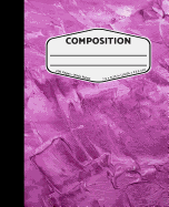 Composition Notebook: Purple Paint Wide Ruled