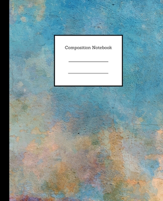 Composition Notebook: Stylish Blue Design Writing Notes Journal College Ruled Paper - School Subject Book Notes (7.5 x 9.25, 100 Lined Pages) - Edu, Studio