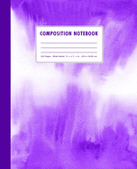 Composition Notebook: Violet Purple Watercolor Ombre Cover Wide Ruled