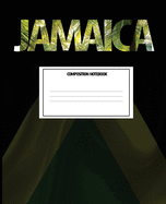 Composition Notebook: Wide Ruled Paper Notebook Journal - Wide Blank Lined Workbook, Jamaica Black, Gold and Green