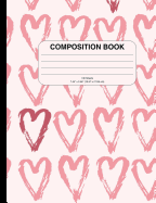 Composition Notebook with Hearts (College Ruled)