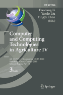 Computer and Computing Technologies in Agriculture IV: 4th IFIP TC 12 International Conference, CCTA 2010, Nanchang, China, October 22-25, 2010, Selected Papers, Part III