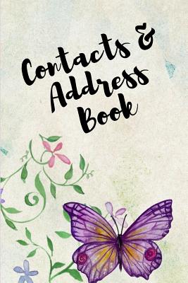 Contacts & Address Book: Purple Butterfly Design - Publishers, Blank