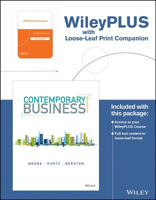 Contemporary Business, 17e Wileyplus Learning Space Registration Card + Loose-Leaf Print Companion - Boone, Louis E, and Kurtz, David L