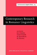 Contemporary Research in Romance Linguistics: Papers from the XXII Linguistic Symposium on Romance Languages, El Paso/Jurez, February 22-24, 1992