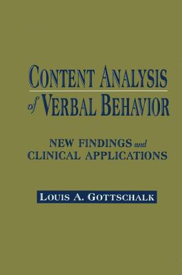 Content Analysis of Verbal Behavior: New Findings and Clinical Applications - Gottschalk, Louis A