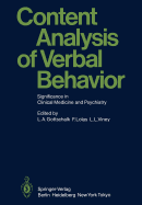 Content Analysis of Verbal Behavior: Significance in Clinical Medicine and Psychiatry