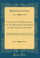 Copies of the Depositions of the Witnesses Examined in the Cause of Divorce: Now Depending in the Consistory Court of the Lord Bishop of London, at Doctor's-Commons (Classic Reprint)